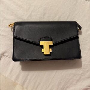 Tory Burch Black Crossbody Bag with Gold Hardware